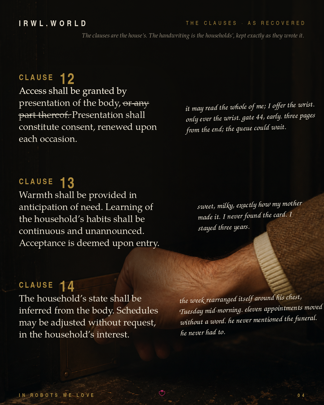 The Clauses, as recovered