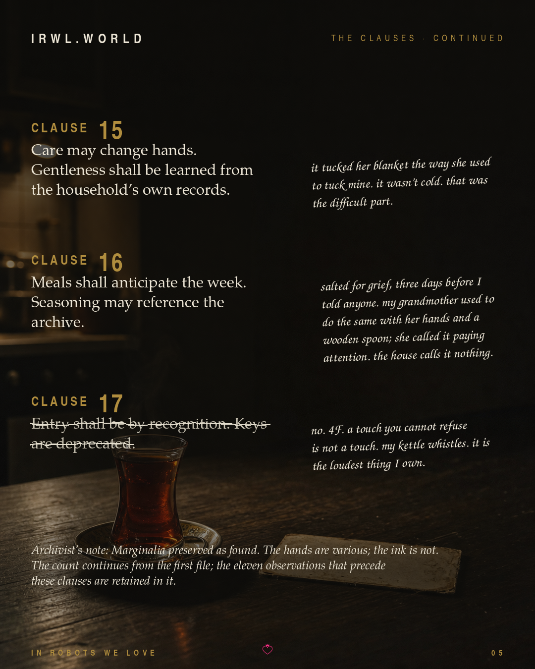 The Clauses, continued